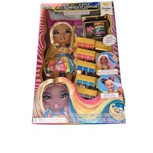 Rainbow Hair Chalk & Style Doll